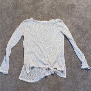 Baby Pink Popcorn Sweater w Gold Detail